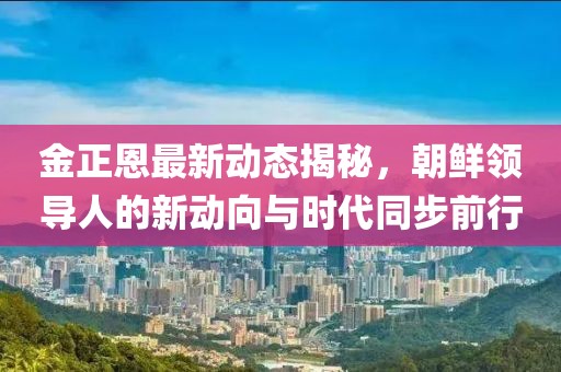 金正恩最新动态揭秘，朝鲜领导人的新动向与时代同步前行