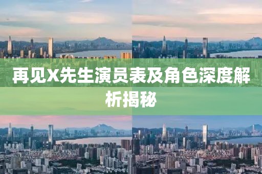 再见X先生演员表及角色深度解析揭秘