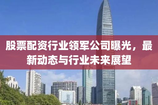 股票配资行业领军公司曝光，最新动态与行业未来展望
