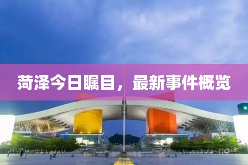 菏泽今日瞩目，最新事件概览