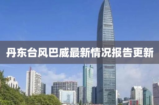 丹东台风巴威最新情况报告更新