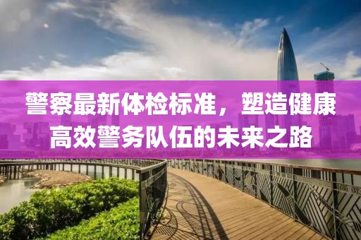 警察最新体检标准，塑造健康高效警务队伍的未来之路