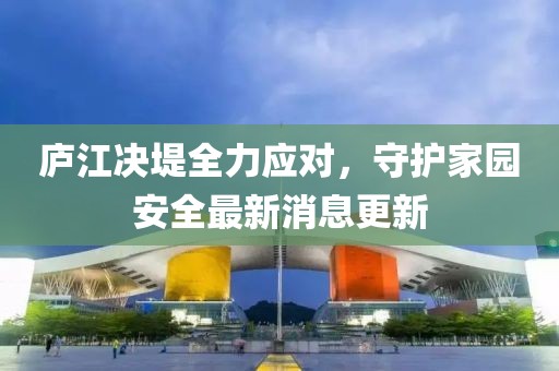 庐江决堤全力应对，守护家园安全最新消息更新