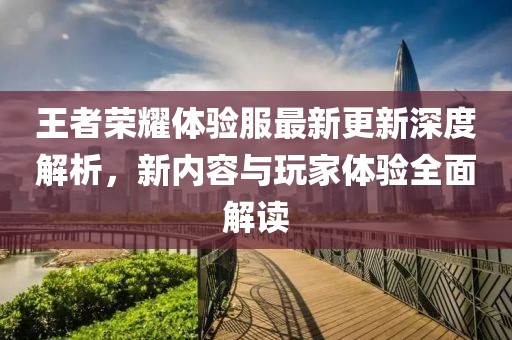 王者荣耀体验服最新更新深度解析，新内容与玩家体验全面解读