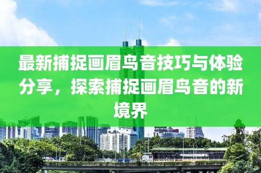 最新捕捉画眉鸟音技巧与体验分享，探索捕捉画眉鸟音的新境界