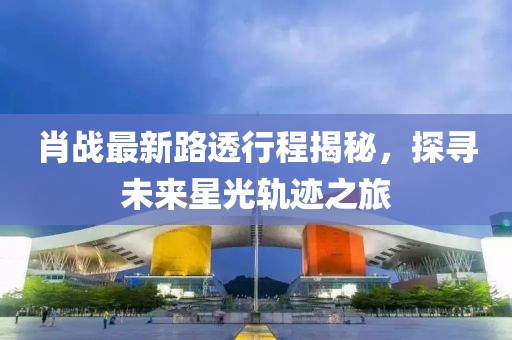 肖战最新路透行程揭秘，探寻未来星光轨迹之旅