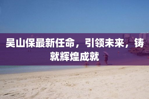 吴山保最新任命，引领未来，铸就辉煌成就