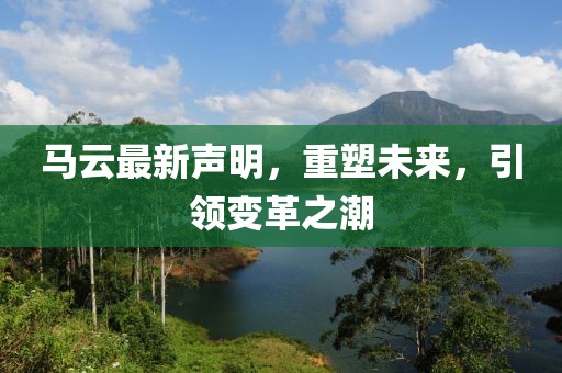马云最新声明，重塑未来，引领变革之潮