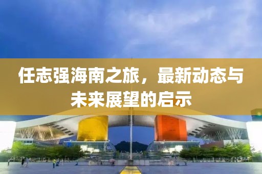 任志强海南之旅，最新动态与未来展望的启示