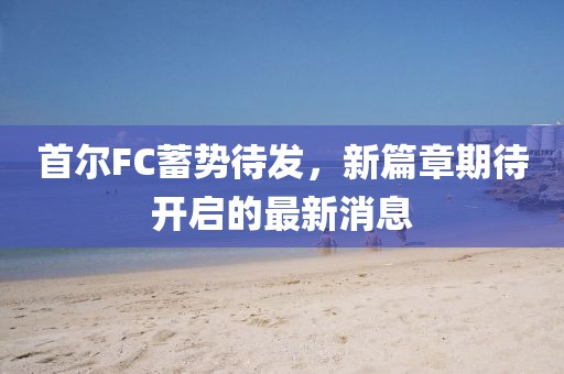 首尔FC蓄势待发，新篇章期待开启的最新消息