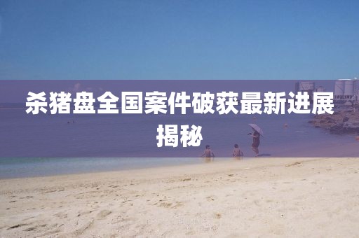 杀猪盘全国案件破获最新进展揭秘