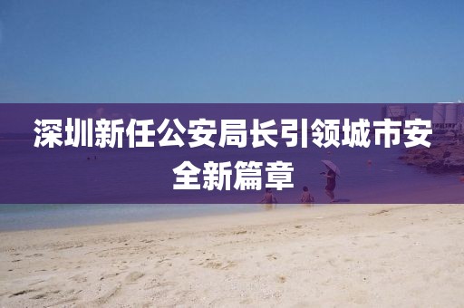 深圳新任公安局长引领城市安全新篇章