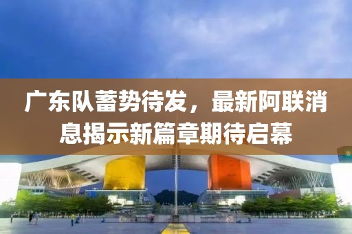 广东队蓄势待发，最新阿联消息揭示新篇章期待启幕