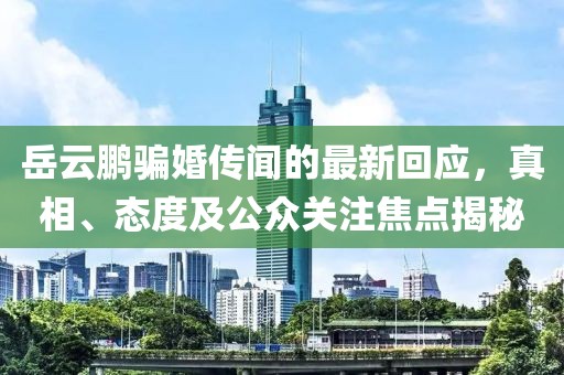 岳云鹏骗婚传闻的最新回应，真相、态度及公众关注焦点揭秘
