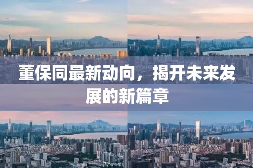 董保同最新动向，揭开未来发展的新篇章