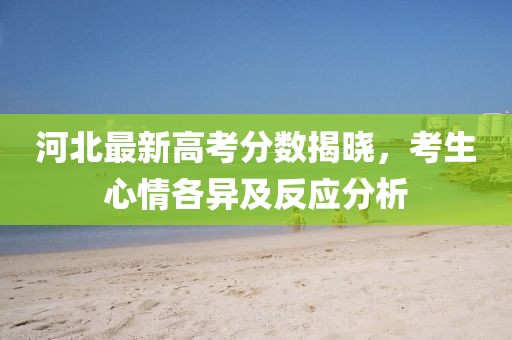 河北最新高考分数揭晓，考生心情各异及反应分析