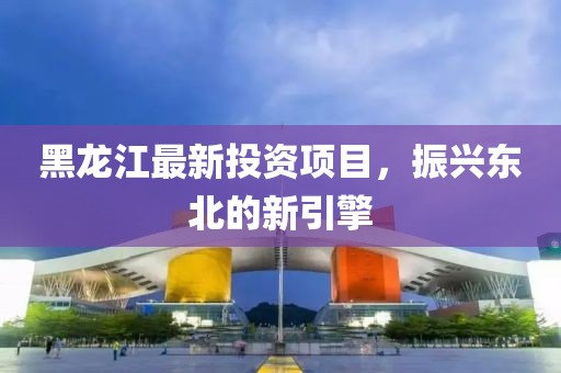 黑龙江最新投资项目，振兴东北的新引擎