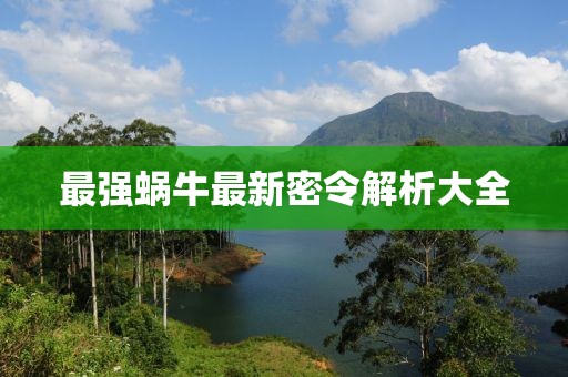 最强蜗牛最新密令解析大全