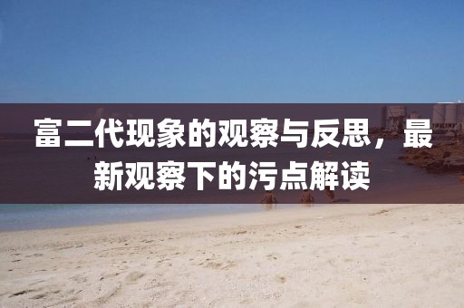 富二代现象的观察与反思，最新观察下的污点解读