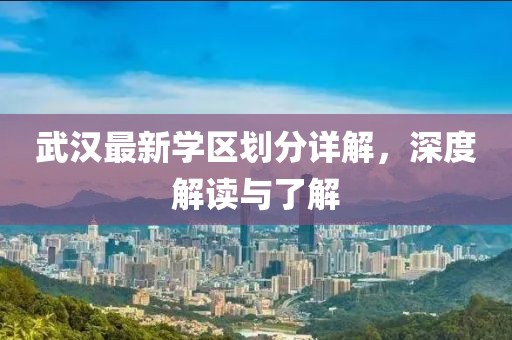 武汉最新学区划分详解，深度解读与了解
