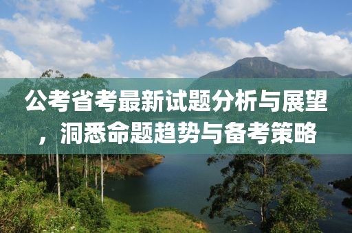 公考省考最新试题分析与展望，洞悉命题趋势与备考策略