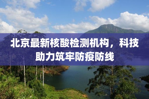 北京最新核酸检测机构，科技助力筑牢防疫防线