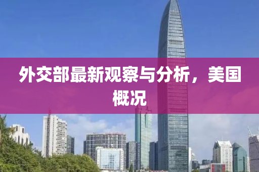 外交部最新观察与分析，美国概况