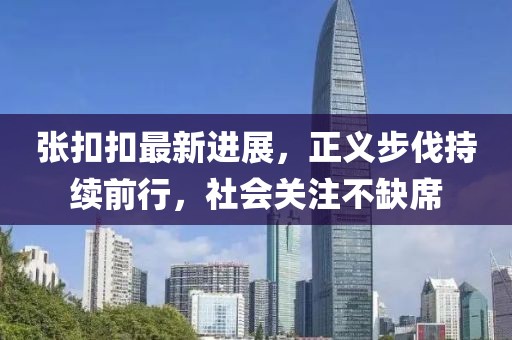 张扣扣最新进展，正义步伐持续前行，社会关注不缺席