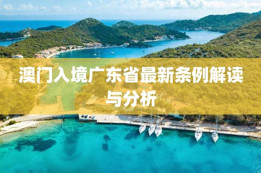 澳门入境广东省最新条例解读与分析