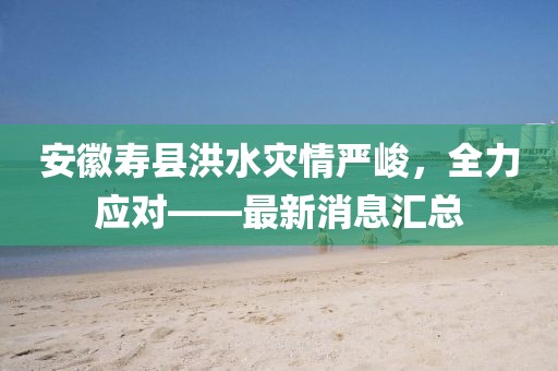 安徽寿县洪水灾情严峻，全力应对——最新消息汇总