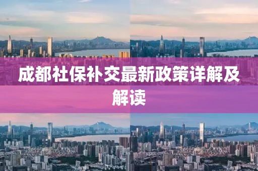 成都社保补交最新政策详解及解读