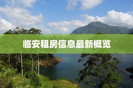 临安租房信息最新概览