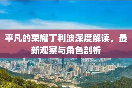 平凡的荣耀丁利波深度解读，最新观察与角色剖析