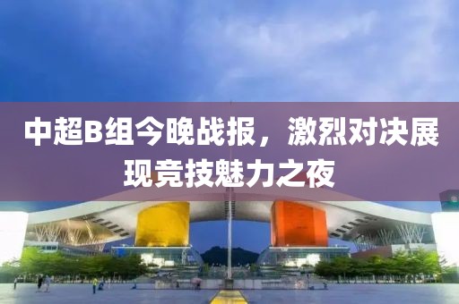 中超B组今晚战报，激烈对决展现竞技魅力之夜
