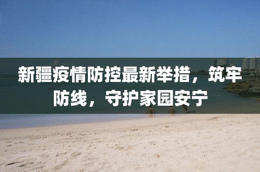 新疆疫情防控最新举措，筑牢防线，守护家园安宁