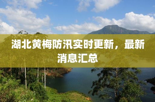湖北黄梅防汛实时更新，最新消息汇总
