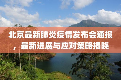 北京最新肺炎疫情发布会通报，最新进展与应对策略揭晓