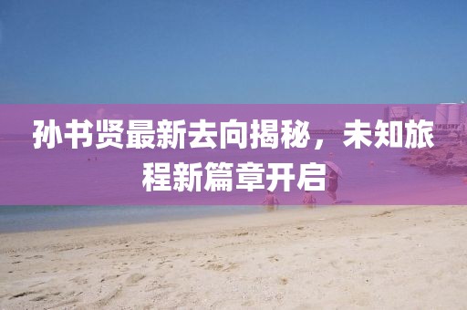 孙书贤最新去向揭秘，未知旅程新篇章开启