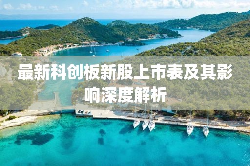 最新科创板新股上市表及其影响深度解析