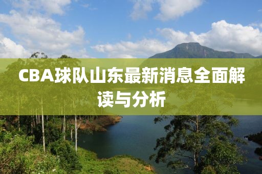 CBA球队山东最新消息全面解读与分析