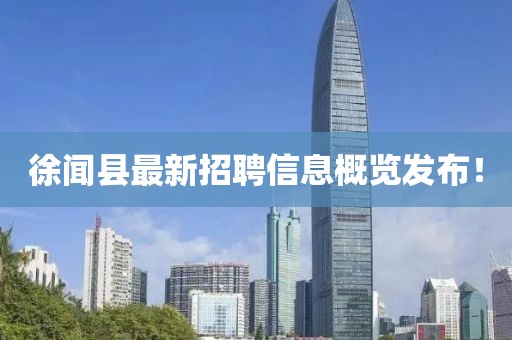徐闻县最新招聘信息概览发布！