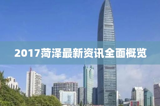 2017菏泽最新资讯全面概览