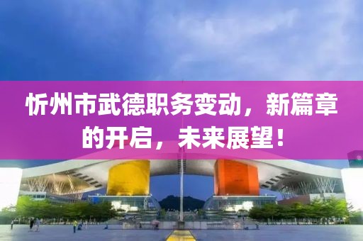 忻州市武德职务变动，新篇章的开启，未来展望！