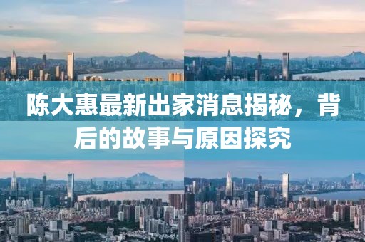 陈大惠最新出家消息揭秘，背后的故事与原因探究
