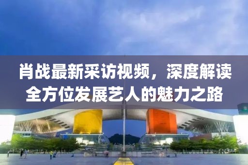 肖战最新采访视频，深度解读全方位发展艺人的魅力之路