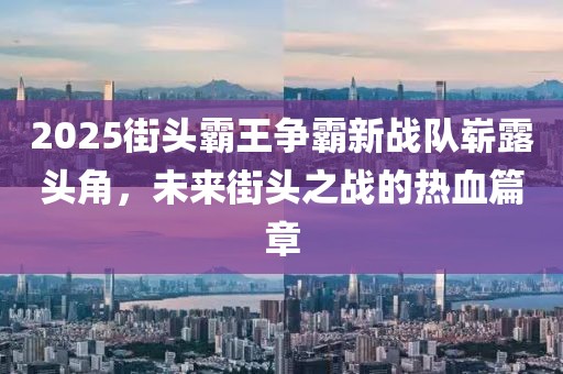 2025街头霸王争霸新战队崭露头角，未来街头之战的热血篇章