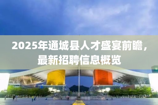 2025年通城县人才盛宴前瞻，最新招聘信息概览