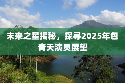 未来之星揭秘，探寻2025年包青天演员展望