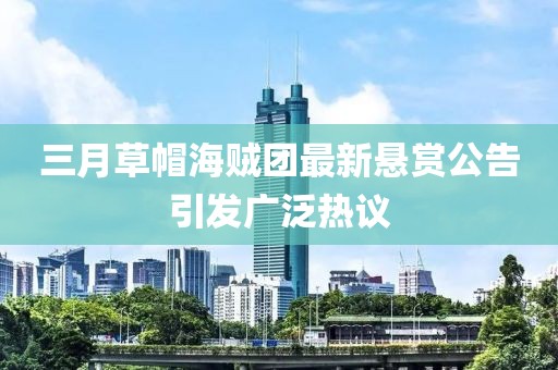 三月草帽海贼团最新悬赏公告引发广泛热议