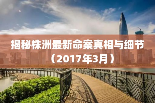 揭秘株洲最新命案真相与细节（2017年3月）